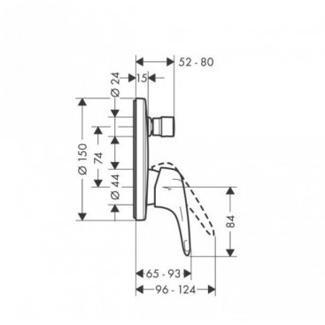 Смеситель для душа Hansgrohe Metris E 31475000