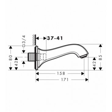 Излив Hansgrohe Metropol Classic 13425090