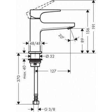 Кран для холодной воды Hansgrohe Metropol 32501000