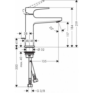 Смеситель для раковины Hansgrohe Metropol 32506000