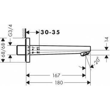 Излив Hansgrohe Metropol 32542000