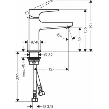 Смеситель для раковины Hansgrohe Metropol 74500000