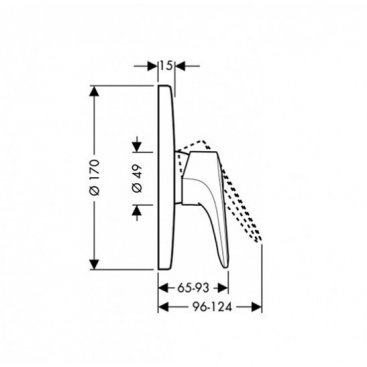 Смеситель для душа Hansgrohe Metropol E 14675000