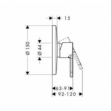 Смеситель для душа Hansgrohe Metropol S 14665000