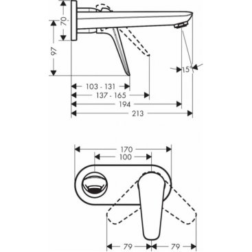 Смеситель для раковины Hansgrohe Novus 71127000