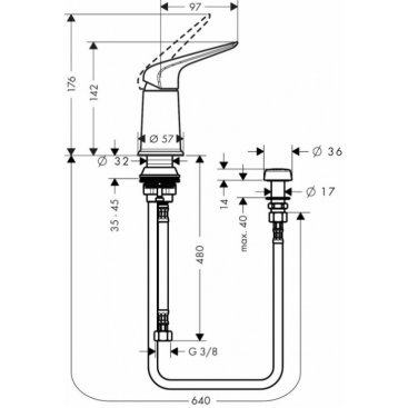 Смеситель для биде Hansgrohe Novus 71145000