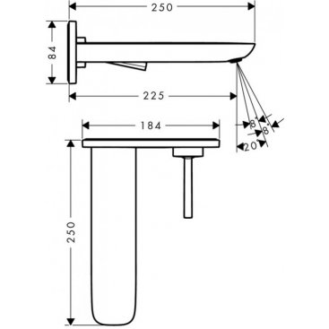 Смеситель для раковины Hansgrohe PuraVida 15085000