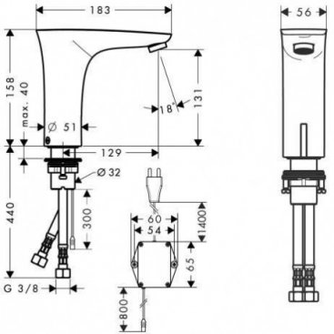 Смеситель для раковины Hansgrohe PuraVida 15173000