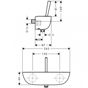 Смеситель для душа Hansgrohe PuraVida 15672400