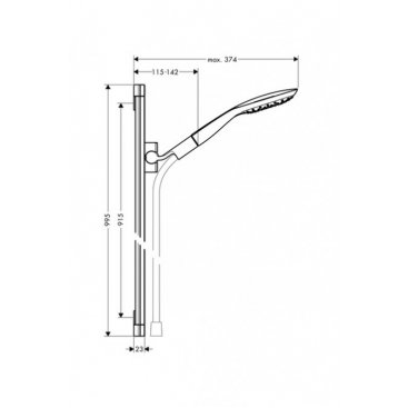 Душевой гарнитур Hansgrohe PuraVida Unica 27853000