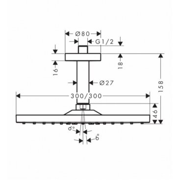 Верхний душ Hansgrohe Raindance E 26250140