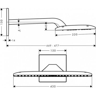 Верхний душ Hansgrohe Raindance E 420 Air 27373000