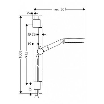 Душевой гарнитур Hansgrohe Raindance E 27895000