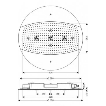 Верхний душ Hansgrohe Raindance Rainmaker 26115000