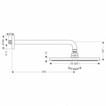 Верхний душ Hansgrohe Raindance S 26601000