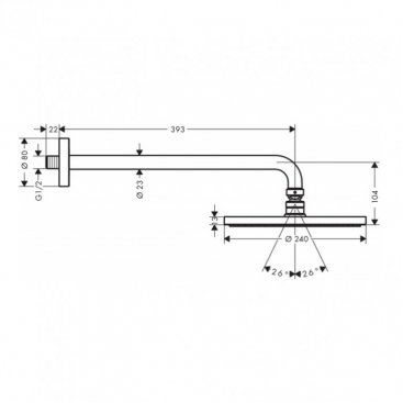 Верхний душ Hansgrohe Raindance S 27607000