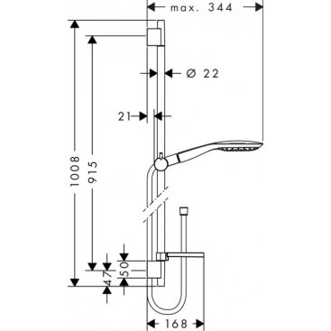 Душевой гарнитур Hansgrohe Raindance Select E 150 27857400