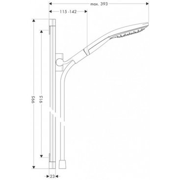 Душевой гарнитур Hansgrohe Raindance Select S 150 26626400