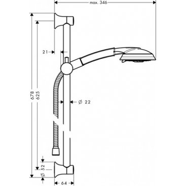 Душевой гарнитур Hansgrohe Raindance Classic 100 Air 27843090