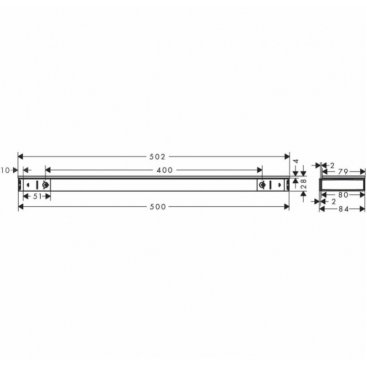 Полка Hansgrohe Rainfinity 500 26844000