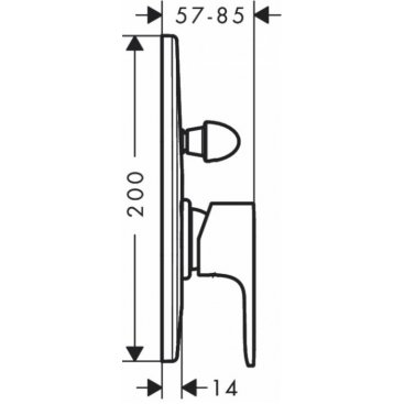 Смеситель для ванны Hansgrohe Rebris S 72449000