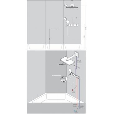 Термостат для душа Hansgrohe Rain Select 15355400