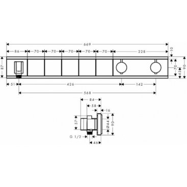 Термостат для душа Hansgrohe Rain Select 15358600