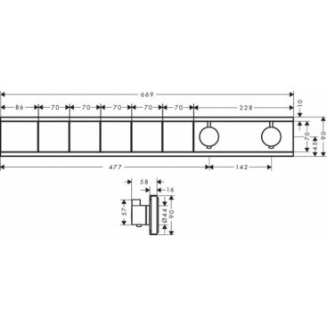 Термостат для душа Hansgrohe Rain Select 15384700