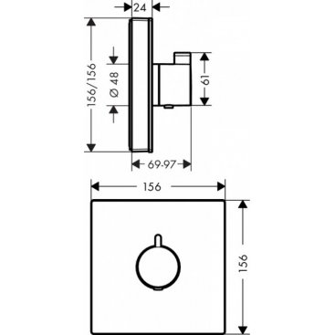 Термостат Hansgrohe ShowerSelect Highflow 15734400