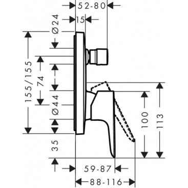 Смеситель для душа Hansgrohe Talis E 71474670