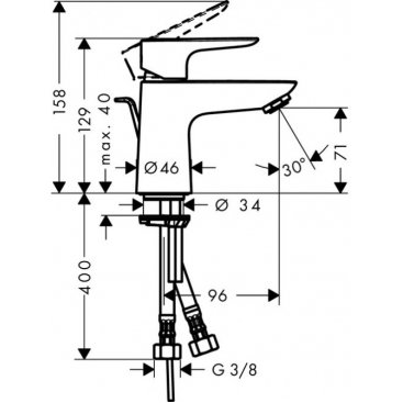 Смеситель для раковины Hansgrohe Talis E 80 71702000