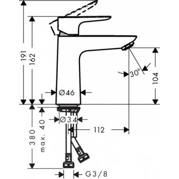 Смеситель для раковины Hansgrohe Talis E 110 71712140