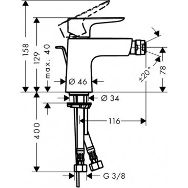 Смеситель для биде Hansgrohe Talis E 71720000