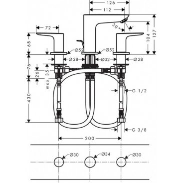 Смеситель для раковины Hansgrohe Talis E 71733990