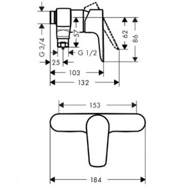 Смеситель для душа Hansgrohe Talis E 71761000