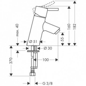 Смеситель для раковины Hansgrohe Talis S 32031000