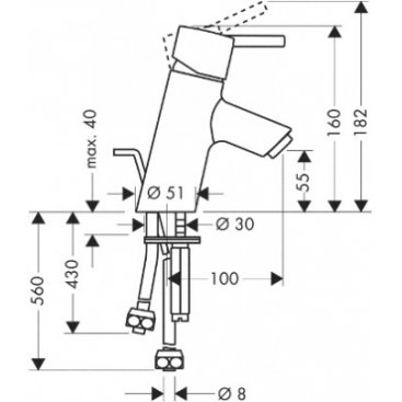 Смеситель для раковины Hansgrohe Talis S 32032000