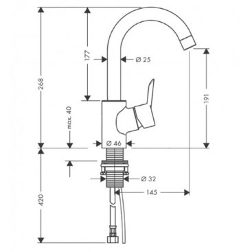 Смеситель для раковины Hansgrohe Talis S 32070000