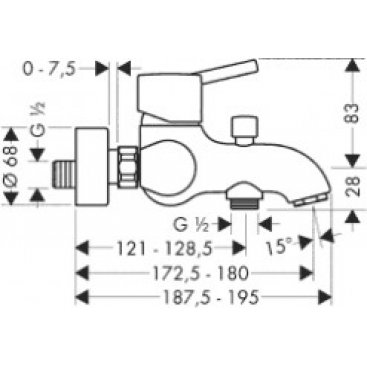 Смеситель для ванны Hansgrohe Talis S 32420000