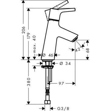 Кран для холодной воды Hansgrohe Talis S 80 72017000