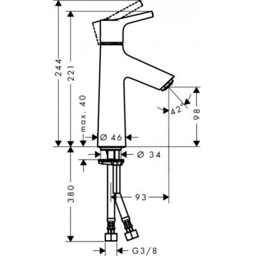 Смеситель для раковины Hansgrohe Talis S 100 72021000