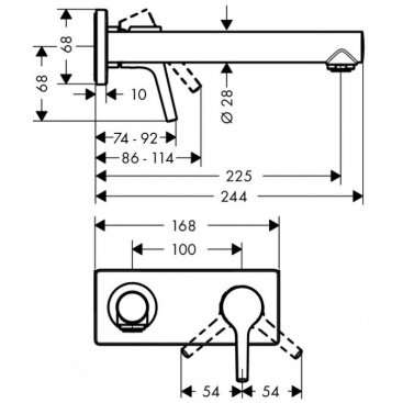 Смеситель для раковины Hansgrohe Talis S 72111000