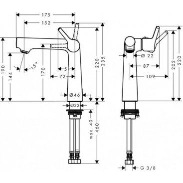 Смеситель для раковины Hansgrohe Talis S 140 72114000