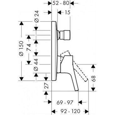 Смеситель для душа Hansgrohe Talis S 72405000