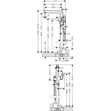 Смеситель для ванны Hansgrohe Talis S 72412000