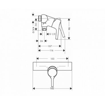 Смеситель для душа Hansgrohe Talis S 72601000