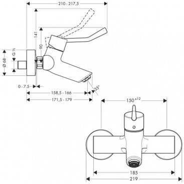 Смеситель для раковины Hansgrohe Talis 32037000