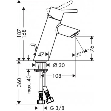 Смеситель для раковины Hansgrohe Talis 32040000