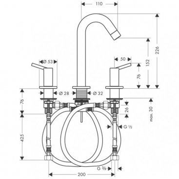 Смеситель для раковины Hansgrohe Talis 32310000