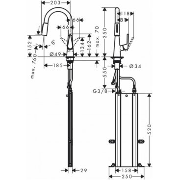 Смеситель для кухни Hansgrohe Talis M51 73850000